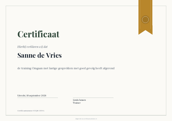 Certificaatontwerp Lint
